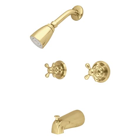 Kingston Brass Kb242ax Victorian Twin Handle Tub And Shower Faucet With Decor Cross Handle