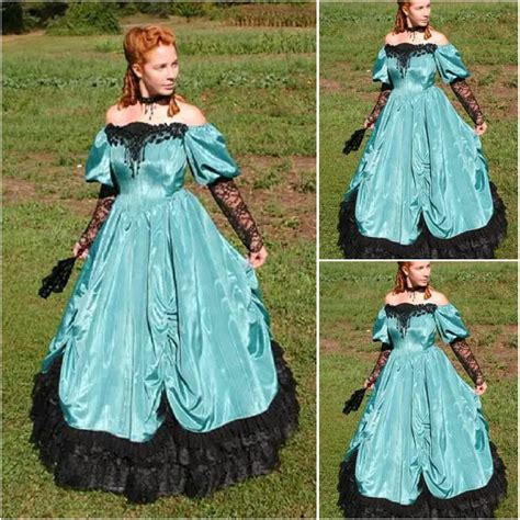 Customer To Order 19 Century Vintage Costumes Victorian Dress 1860s