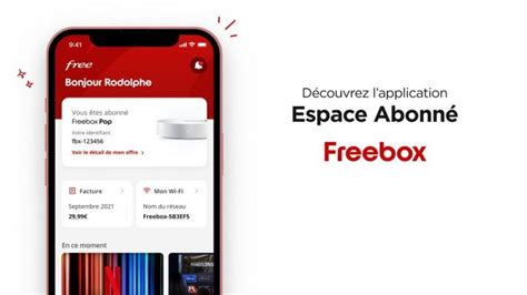 Free lance une nouveauté dans son application Freebox Espace Abonné