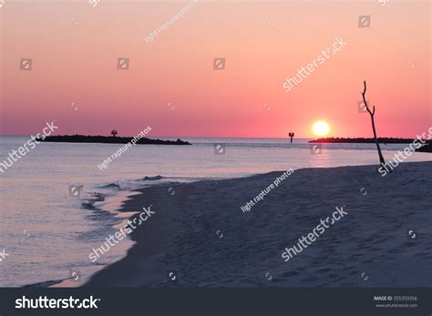 Orange Beach Alabama Sunset Shore Ocean Stock Photo 355359356 | Shutterstock