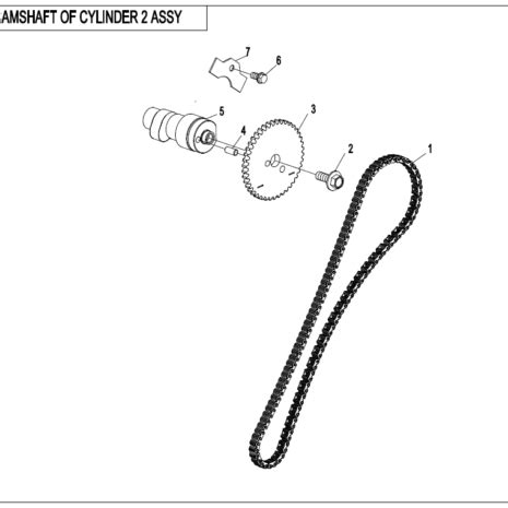 Diagram 2022 CFMoto UFORCE 1000 XL CF1000UZ 2 CAMSHAFT OF CYLINDER 2