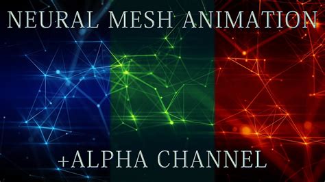 Futuristic Neural Mesh Seamless Loop Animation With Alpha Channel