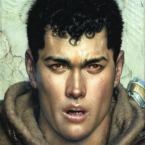 Guts From Berserk Closeup Portrait Art By Norman Stable Diffusion