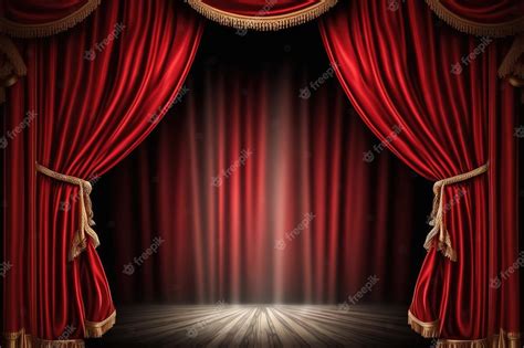 Premium Photo | Red stage curtains