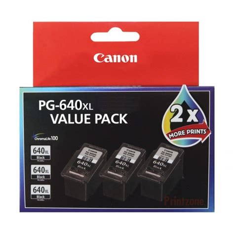 Genuine Canon Pg Xl Black Ink Cartridge Triple Pack Printzone