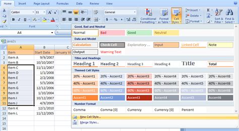 How To Apply Accent Cell Style In Excel Liveconnectmedia