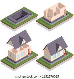 Set Stages Building House Isolated On Stock Illustration 1652576035 ...