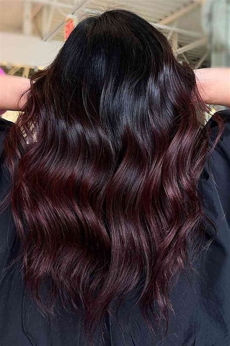 Red And Black Hair Ombre Balayage Highlights Hair Color For Black