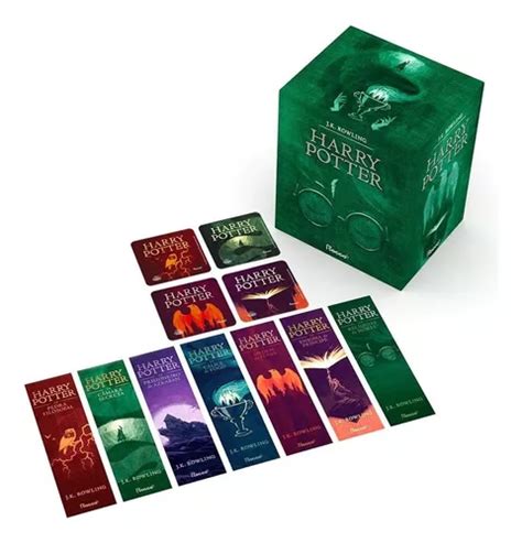 Box Harry Potter Premium Verde 7 Livros Em Capa Dura Brinde