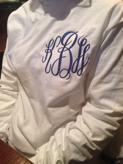 Monogrammed Long Sleeve T Shirt Womens Etsy