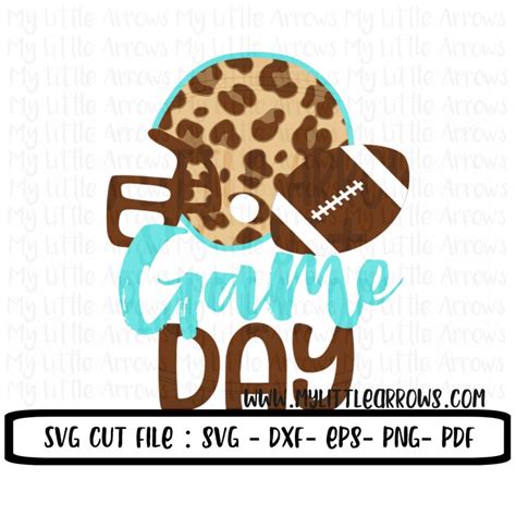 Game Day Svg Leopard Svg Leopard Football Svg Football Etsy