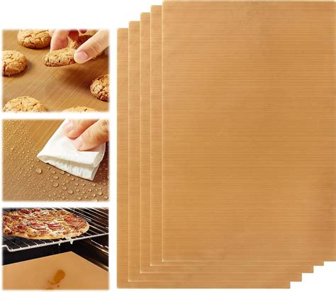 Meiso Lot De Feuilles De T Flon Pour La Cuisson R Utilisable Papier