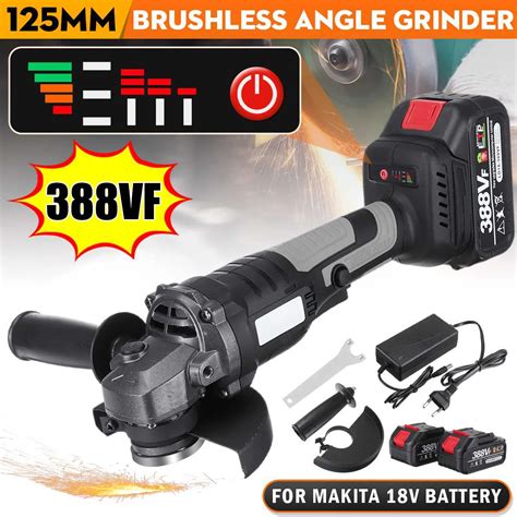 Brushless Cordless El Trica Angle Grinder Vf Mm Recarreg Vel