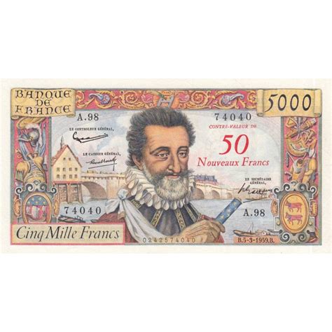 F Nouv Francs Sur Francs Henri Iv