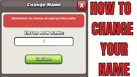 HOW TO CHANGE YOUR NAME In Clash Of Clans 2020 YouTube