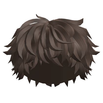 Brown Messy Wavy Curly Fluffy Boy Hair Roblox