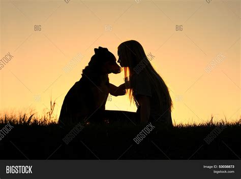 Woman Hugging Dog Image & Photo (Free Trial) | Bigstock