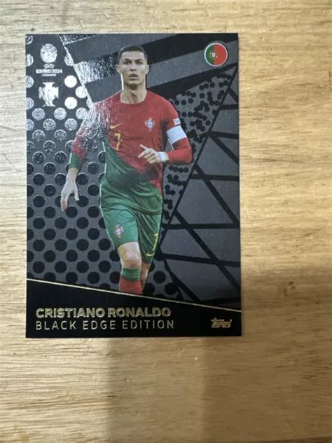 Topps Match Attax Uefa Euro Cristiano Ronaldo Schwarze Edge Karte