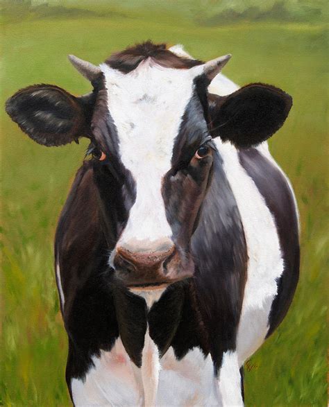 Horned Holstein Painting By Patrick Entenmann Fine Art America