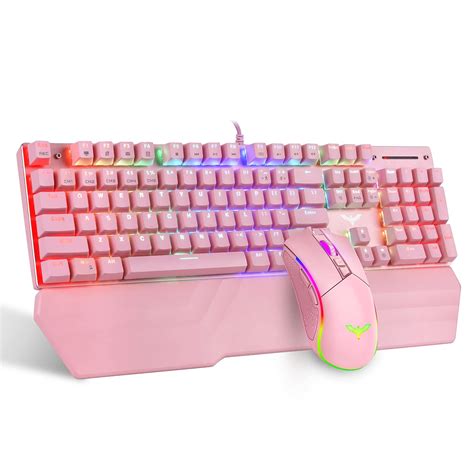 Buy Havit Mechanical Keyboard And Mouse Combo Rgb Gaming 104 Keys Blue