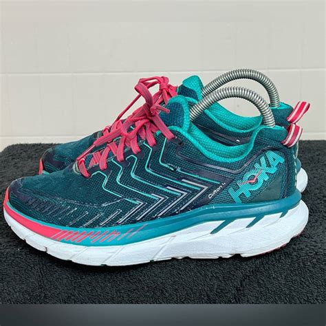 Hoka One One Hoka One One Clifton 4 Running Shoes 65 Teal Blue Pink Nice Grailed