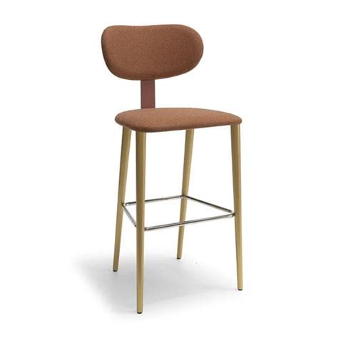 Contemporary Bar Chair Line Glam Ee By Emmeti Fabric Ash Base