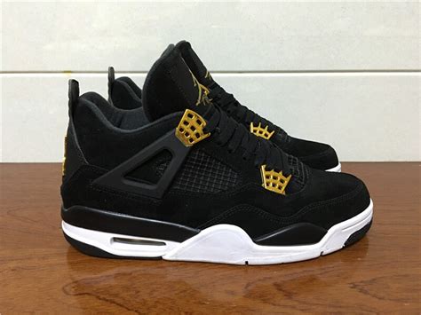 Air Jordan 4 royalty Black Gold 308497-032 Women and Man - Etsy