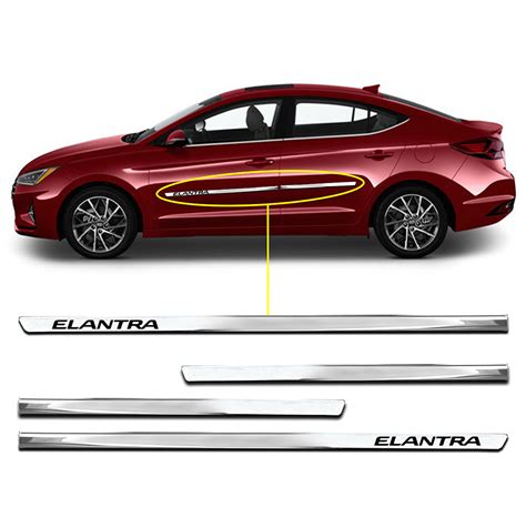 Jogo De Frisos Cromados Elantra 4 Portas Lateral Slim Shekparts