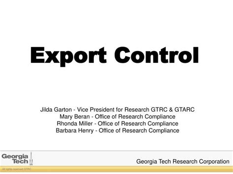 Ppt Export Control Powerpoint Presentation Free Download Id 1683891