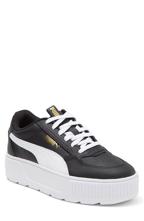 Puma Karmen Rebelle Platform Sneaker In Black White At Nordstrom Rack