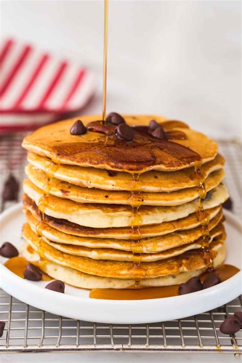 Chocolate Chip Pancakes Easy Recipe Little Sunny Kitchen