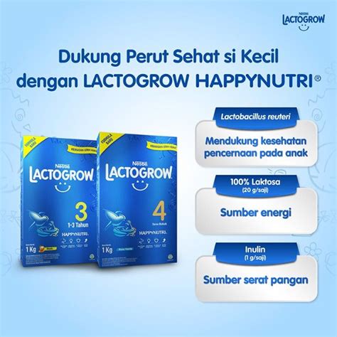 Jual Nestle Lactogrow Happynutri Plain Susu Anak Tahun Box G