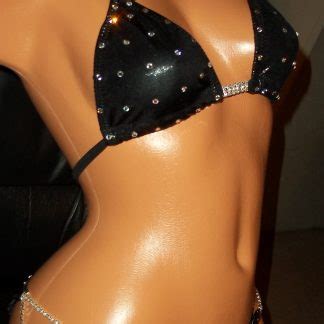 Style Underwire Bra Style Competition Bikini With Rhinestone