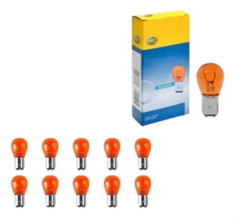 Kit 10 Lampada 2 Polos Pinos Desencontrados 12v 27 8w Âmbar