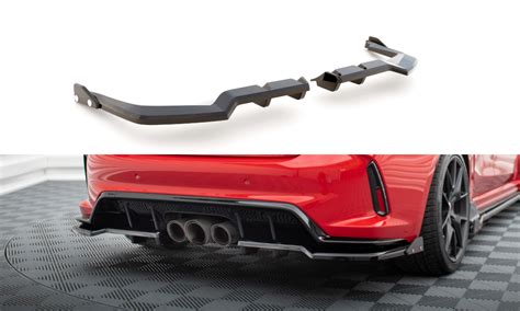 Splitter Tylny Środkowy Z Dyfuzorem V 1 Flaps Honda Civic Type R Mk