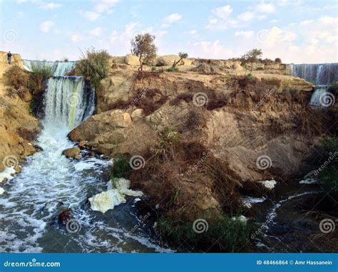 Wadi Al Rayan Waterfalls stock photo. Image of wadi, egypt - 48466864