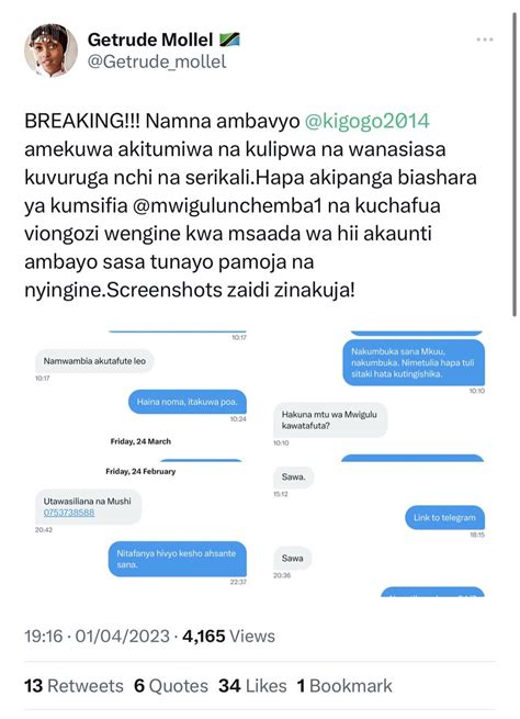 Kigogo On Twitter Bwana Athuman Kitwara Aka Getrude Mollel