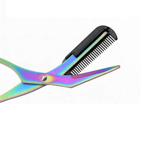 Facial Hair Removal Scissor Stainless Steel Eyebrow Trimmer Razor Comb