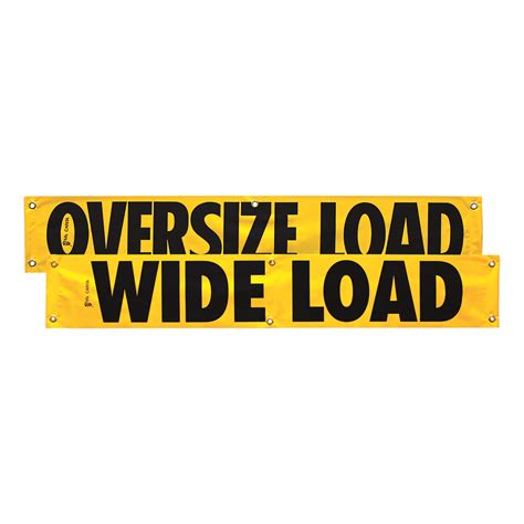 12x72 OVERSIZE LOAD / WIDE LOAD DOUBLE SIDED BANNER