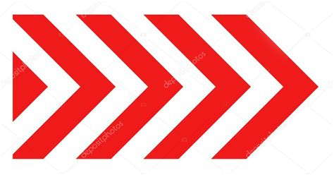 Red and white striped arrow road sign Stock Photo by ©aldorado 82697914