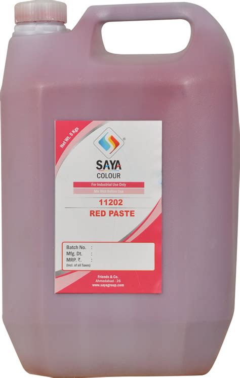 Saya Red Pigment Paste For Paint Packaging Type Plastic Can And HDPE