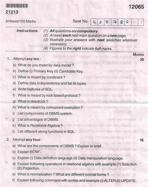 Diploma Diploma Question Papers Msbte