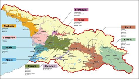 The wine region appellations of Georgian wine · Hudin.com