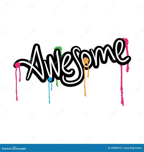 awesome clip art illustration vector print design stock vector