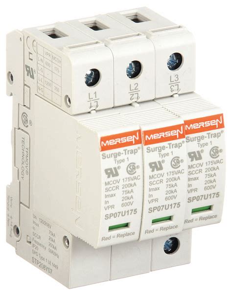 Mersen Three Phase 120208v Ac Wye Surge Protection Device 491g60