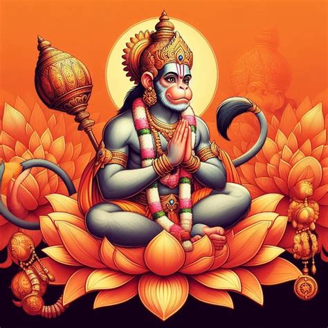 Premium Photo Photo Statue Of Lord Hanuman Ji Face Generative Ai