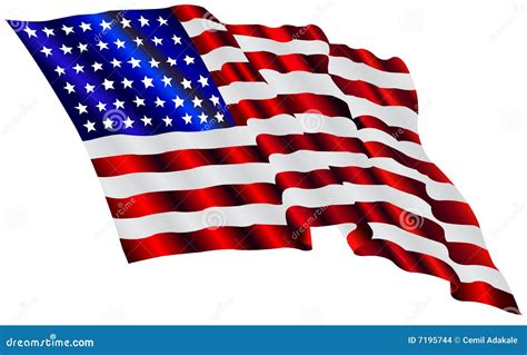 Wave american flag stock illustration. Illustration of democracy - 7195744