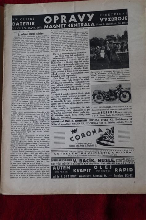 Časopis Jawa 500 OHV vydáno 1930 RUMPAL Zbrojovka František Janeček Aukro