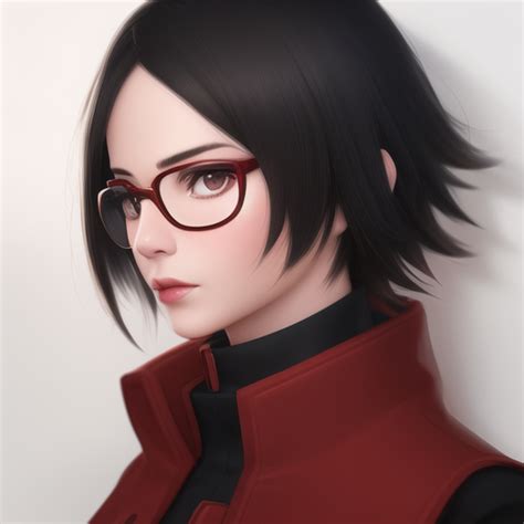 Ai Art Sarada Uchiha By Pixai Nemesis Pixai Anime Ai Art Hot Sex Hot