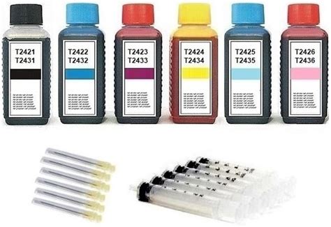 Nachfüll Set Ink Mate Tinten Epson Drucker Patronen T2421 T2422 T2423